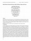 Research paper thumbnail of Public Policies for Renewable Energy in Baja California, Chiapas and Oaxaca