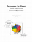 Research paper thumbnail of Sermon on the Mount: Translating Matthew 5:1-12 into the Universal Language of Creation