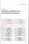 Research paper thumbnail of Apokrifna, parabiblična ali paratekstualna literatura?