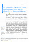 Research paper thumbnail of II. Abdülhamid'in Kapsayıcı Eğitim Politikasına Bir Örnek: Lazkiye Nusayrileri ve Hamidiye Mektepleri//A Sample of the Inclusive Public Education Policy of Abdulhamid II: Nusayris of Latakia and Hamidian Schools