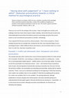 Research paper thumbnail of "Having done with judgement" or "I have nothing to admit": Deleuzian provocations towards a critical method for psychological practice