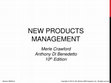 Research paper thumbnail of NEW PRODUCTS MANAGEMENT