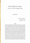 Research paper thumbnail of İslamî Edebiyatın Sınırları: Mavera ve Cahit Zarifoğlu Örneği