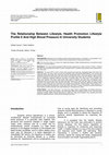 Research paper thumbnail of The Relationship Between Lifestyle, Health Promotion Lifestyle Profile II And High Blood Pressure In University Students