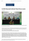 Research paper thumbnail of Is MUI beyond reform? Dont be so sure