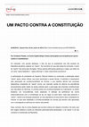 Research paper thumbnail of Um pacto contra a Constituição