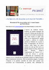 Research paper thumbnail of "La ligne de crête du poème ou le tracé de l'invisible" - Recension de "Plus loin qu'ailleurs" de G. Arnou-Laujeac par S. Besson (Le Nouveau Recueil)