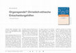 Research paper thumbnail of Rezension: Organspende? Christoph Raedel: Christlich-ethische Entscheidungshilfen