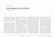 Research paper thumbnail of Rezension: Christian Stettler: Das Endgericht bei Paulus