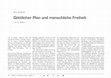 Research paper thumbnail of Rezension: Luis de Molina: Göttlicher Plan und menschliche Freiheit