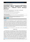 Research paper thumbnail of Inactivation efficacy Staphylococcus aureus bacteria by a dielectric barrier discharge plasma jet