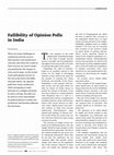 Research paper thumbnail of Fallibility of Opinion Polls in India