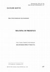 Research paper thumbnail of MEANING OF PRESENCE/ЗНАЧЕННЯ ПРИСУТНОСТІ