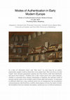 Research paper thumbnail of Modes of Authentication in Early Modern Europe