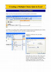 Research paper thumbnail of Creating Multiple Choice Quizin Excel