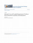 Research paper thumbnail of Inherent Case and locality requirement: evidence from ditransitives and their nominalizations