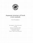 Research paper thumbnail of Argument structure of Czech event nominals