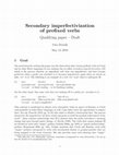 Research paper thumbnail of Secondary imperfectivization of prefixed verbs