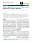 Research paper thumbnail of Massive right atrial myxoma presenting as syncope and exertional dyspnea: case report