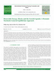 Research paper thumbnail of Renewable Energy, Shocks and the Growth Agenda: A Dynamic Stochastic General Equilibrium Approach