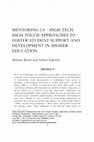 Research paper thumbnail of Mentoring 2.0 - High Tech/High Touch Approaches to Foster Student Support and Development in Higher Education