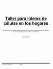 Research paper thumbnail of Taller para líderes de células