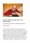 Research paper thumbnail of "Un parlar fondo come un basar". Intervista ad Andrea Zanzotto di Noemi Ghetti, Left n. 35, 8 settembre 2006