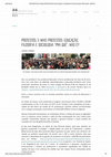 Research paper thumbnail of Protestos e mais protestos: educação, filosofia e sociologia "pra quê", não é?