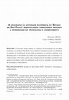 Research paper thumbnail of A geografia da atividade econômica no estado de são Paulo: identificando territórios segundo a intensidade de tecnologia e conhecimento