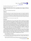 Research paper thumbnail of The role of non-state actors (NSAs) regarding Syrian refugees in Mersin, Turkey