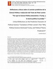 Research paper thumbnail of Reflexiones críticas sobre el carácter predictivo de la Ciencia Política