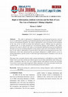 Research paper thumbnail of Right to Information, Judicial Activism and the Rule of Law: The Case of Indonesia's Mining Litigation