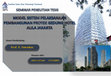 Research paper thumbnail of Semiar Peelitian, Model Keterlambatan Pelaksanaan Pembangunan Proyek Gedung Hotel Alila Jakarta