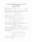 Research paper thumbnail of Solutions calculus 2008 harvard