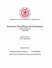 Research paper thumbnail of Atomistic Modelling and Simulation Hands On Report