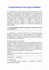 Research paper thumbnail of Características de las aguas residuales