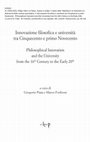 Research paper thumbnail of Filippo Fabri vs Patrizi, Suárez e Galilei: il valore della “Metafisica” di Aristotele e la distinzione delle scienze speculative