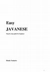 Research paper thumbnail of Easy Javanese : Buku Pengajaran Bahasa Jawa Untuk Orang Asing