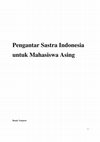 Research paper thumbnail of Pengantar Sastra Indonesia Untuk Mahasiswa Asing