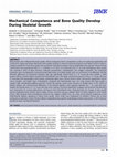 Research paper thumbnail of Mechanical Competence and Bone Quality Develop During Skeletal Growth