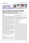 Research paper thumbnail of Muteb S Alshammari et al 86 Patients' Knowledge and Perceived Barriers toward Replacement of Missing Teeth among Respondents of Hail City, Kingdom of Saudi Arabia