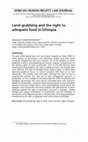 Research paper thumbnail of Land-grabbing and the right to adequate food in Ethiopia