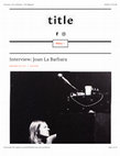 Research paper thumbnail of Interview with Joan La Barbara for Title Magazine