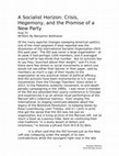 Research paper thumbnail of A Socialist Horizon:  Crisis, Hegemony, and the Promise of a New Party