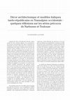 Research paper thumbnail of Décor architectonique et modèles italiques tardo-républicains en Transalpine occidentale : quelques réflexions sur les séries précoces de Narbonne et Toulouse