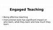 Research paper thumbnail of Engaged Teaching.