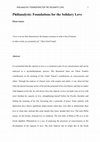 Research paper thumbnail of PHILIANALYSIS: FOUNDATIONS FOR THE SOLIDARITY LOVE Philianalysis: Foundations for the Solidary Love