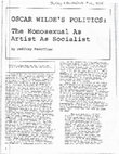 Research paper thumbnail of Oscar Wilde's Politics-Escoffier