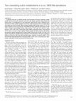 Research paper thumbnail of Two coexisting sulfur metabolisms in a ca. 3400 Ma sandstone