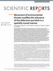 Research paper thumbnail of Movement of environmental threats modifies the relevance of the defensive eye-blink in a spatially-tuned manner